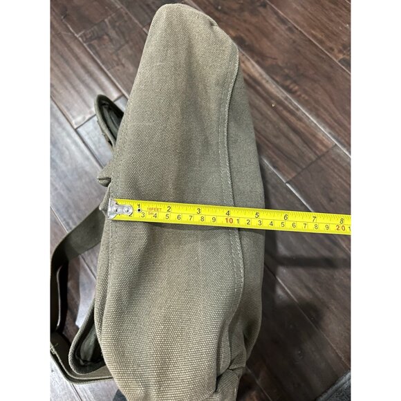Heavy Duty Canvas Shoulder Messenger Bag Cotton Storage Green Adjustable Strap - Picture 9 of 11
